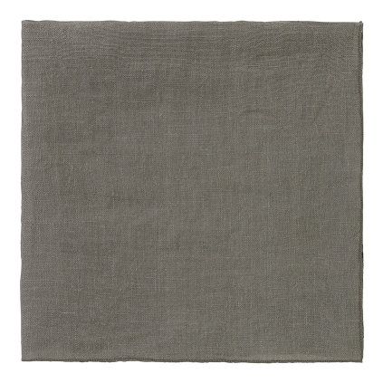 Servieta iz blaga LINEO, 42 x 42 cm, rjavo zelena, lan, Blomus