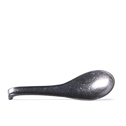 Japonska žlica BLACK MATT, 17,5 cm, črna, MIJ