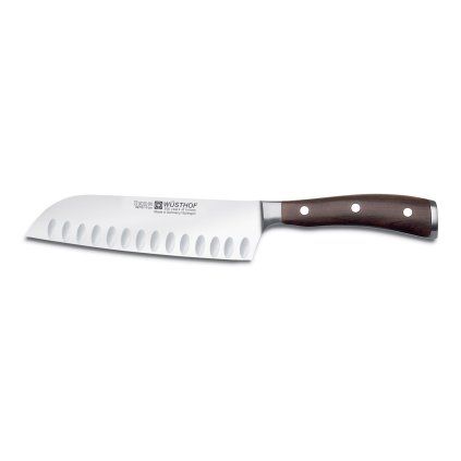 Santoku nož IKON, 17 cm, z ovalnimi utori, Wüsthof