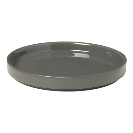 Desertni krožnik PILAR, ⌀ 14 cm, temno siva, keramika, Blomus