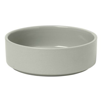 Servirna skleda PILAR S, ⌀ 14 cm, 320 ml, svetlo siva, keramika, Blomus