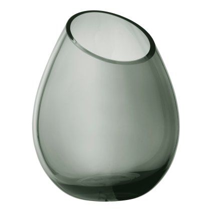 Vaza DROP, 24 cm, motno steklo, Blomus