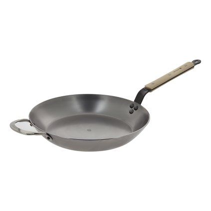 Ponev za cvrtje MINERAL B, 32 cm, lesen ročaj, de Buyer