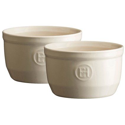 Ramekin LE N°10, set 2 kosov, krem, glina, Emile Henry