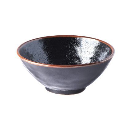 Skodelica za kosmiče TENMOKKU 20 cm, 800 ml, črna, keramika, MIJ