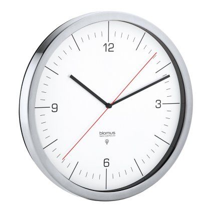 Radijsko vodena stenska ura RONO, ⌀ 24 cm, bela, Blomus