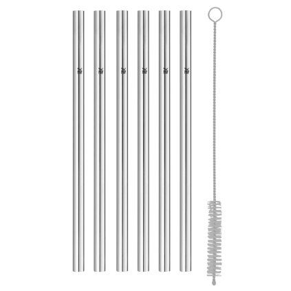 Slamica za pitje, 18 cm, set 6 kosov, s krtačko, iz nerjavečega jekla, WMF