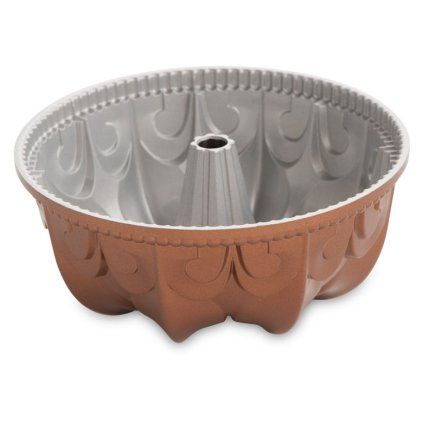 Pekač za šarkelj FLEUR DE LIS BUNDT, lilije, grafitna, Nordic Ware