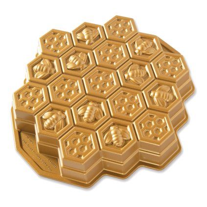 Pekač za torte HONEYCOMB, zlato, Nordic Ware