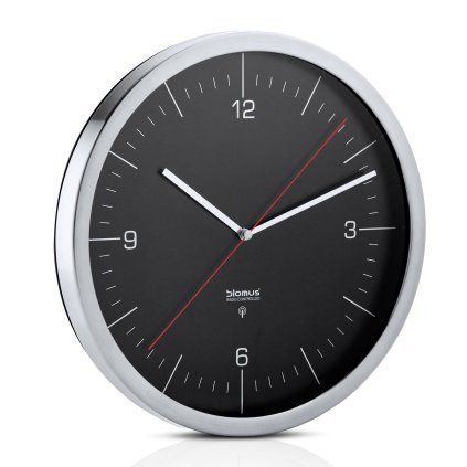 Radijsko vodena stenska ura CRONO L, ⌀ 30 cm, črna, Blomus