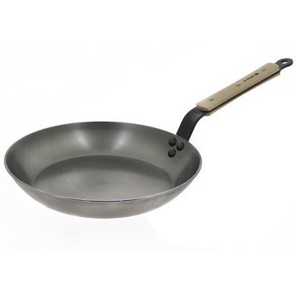 Ponev za cvrtje MINERAL B BOIS 28 cm, lesen ročaj, de Buyer