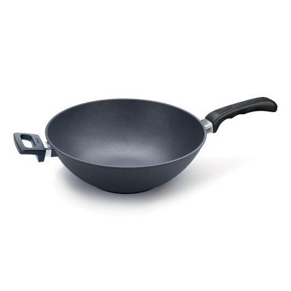 Vok TITANIUM NOWO 32 cm, za indukcijo, z ročajem, titanium, WOLL
