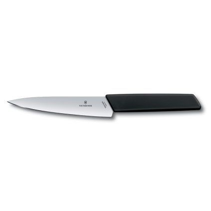 Univerzalni nož SWISS MODERN, 15 cm, črn, Victorinox