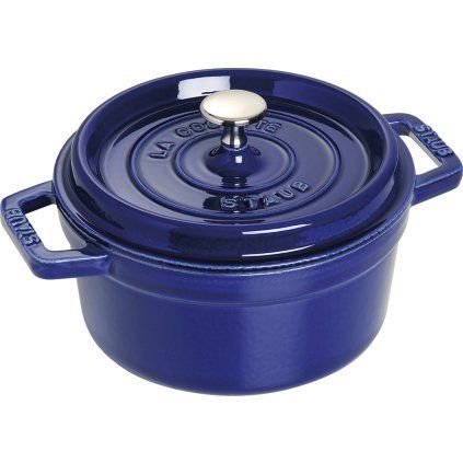 Casserole kozica, 30 cm, temno modre barve, iz litega železa, Staub