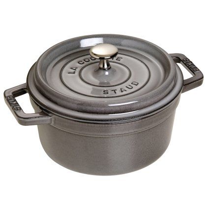 Casserole kozica 26 cm, grafitno siva, lito železo, Staub