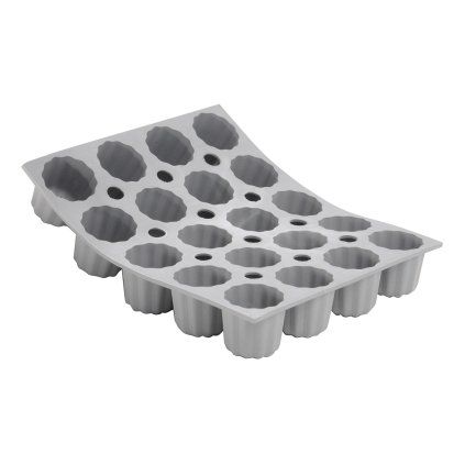 Pekač za mafine ELASTOMOULE, za 20 mini canelé muffinov, s premerom 3,5 cm, de Buyer