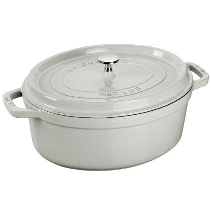 Lonec za kuhanje COCOTTE 29 cm, 4,2 l, beli tartuf, lito železo, Staub