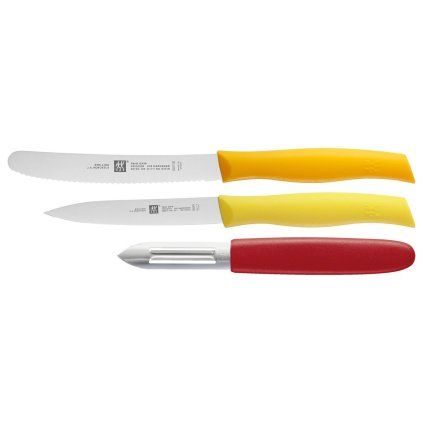 Komplet nožev TWIN GRIP, z lupilcem, set 3 kosov, barvni, ZWILLING