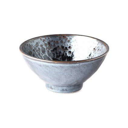 Skodelica za kosmiče BLACK PEARL 15 cm, 450 ml, črna, keramika, MIJ