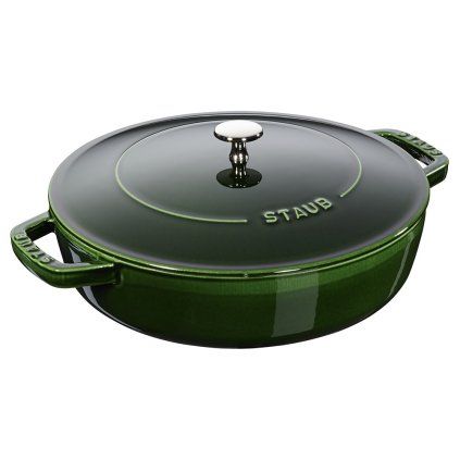 Casserole kozica, 28 cm, samotesnilni pokrov, lito železo, bazilika, Staub