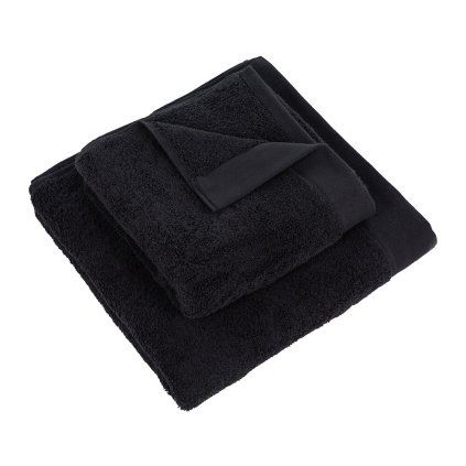 180092 riva 100 organic cotton towel black bath towel 425560