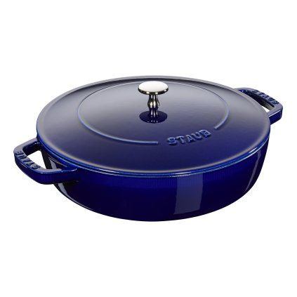Casserole kozica CHISTERA, 24 cm, temno modra, lito železo, Staub