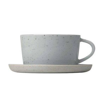 Šalčka za kavo s krožnikom SABLO, set 2 kosov, 150 ml, siva, Blomus