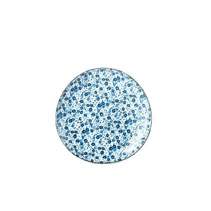 Desertni krožnik BLUE DAISY, 19 cm, MIJ