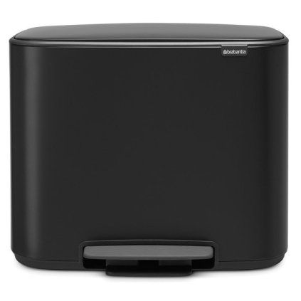 Koš za smeti s pedalom BO, 3 x 11 l, črne barve, Brabantia