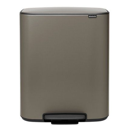 Koš za smeti s pedalom BO, 2 x 30 l, platina, Brabantia