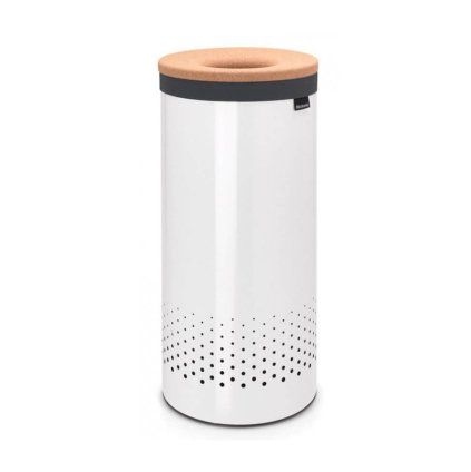 Koš za perilo, 35 l, s plutastim pokrovom, bela, Brabantia