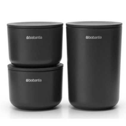 Kuhinjski kozarec za shranjevanje, set 3 kosov, siv, Brabantia