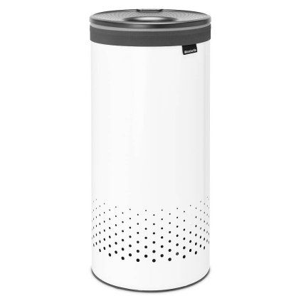 Koš za perilo, 35 l, s plastičnim pokrovom, bela, Brabantia