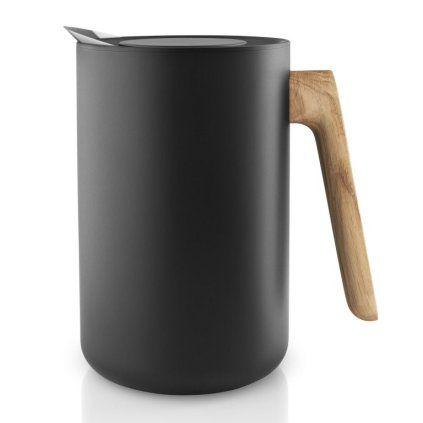 Termo vrč NORDIC KITCHEN, 1 l, lesen ročaj, črna, Eva Solo