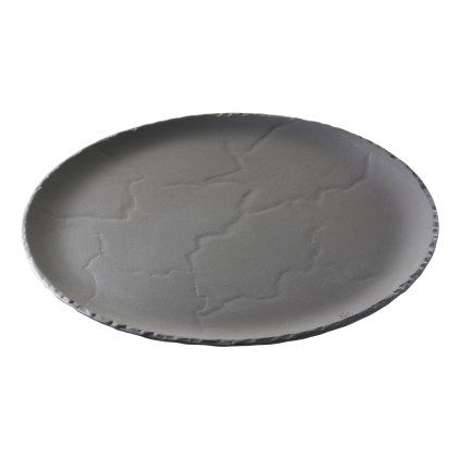 Jedilni krožnik BASALT, 28,5 cm, efekt skrilavca, keramika, REVOL