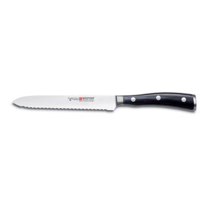 Univerzalni nož CLASSIC IKON, 14 cm, nazobčano rezilo, Wüsthof