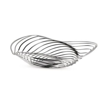 Skleda za sadje TRINITY, 33 cm, nizka, srebrna, Alessi