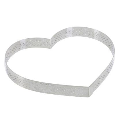 Obroč za peko, 18 cm, v obliki srca, nerjaveče jeklo, de Buyer
