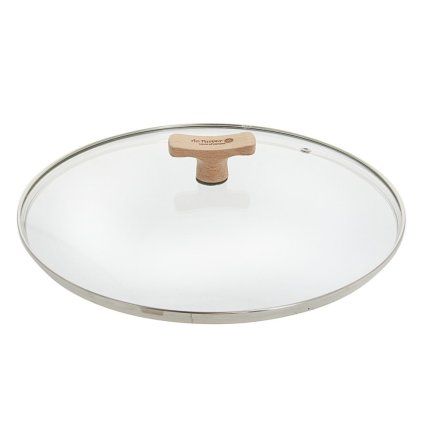 Pokrov za lonec 32 cm, z lesenim ročajem, steklo, de Buyer