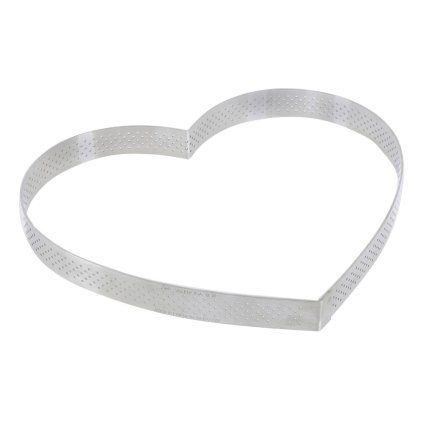 Obroč za peko, 22 cm, v obliki srca, nerjaveče jeklo, de Buyer