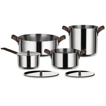 Set loncev EDO, 7 kosov, nerjaveče jeklo, Alessi