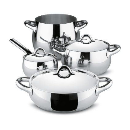 Set loncev MAMI, 7 kosov, nerjaveče jeklo, Alessi