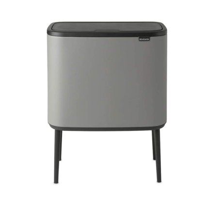 Koš za smeti Touch BO TOUCH BIN, 3 x 11 l, mineralno siv, Brabantia