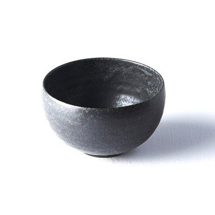 Skodelica za kosmiče 13 cm, 500 ml, črna, keramika, MIJ