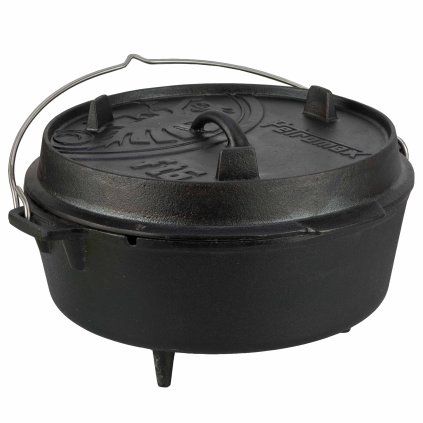 Kotliček za kuhanje na odprtem ognju FT6, 7 l, z nogami, lito železo, Petromax