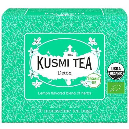 Zeleni čaj DETOX, 20 čajnih vrečk iz muslina, Kusmi Tea