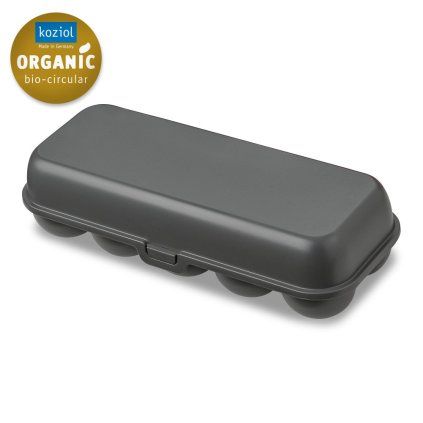 Vložek za jajca EGGS TO GO, 28 cm, za 10 jajc, pepelnato siva, Koziol