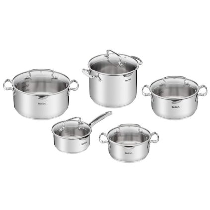 Set posode DUETTO+ G719SA74, set 10 kosov, inox, Tefal