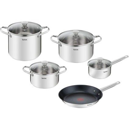 Set posode COOK EAT B922S955, set 9 kosov, inox, Tefal
