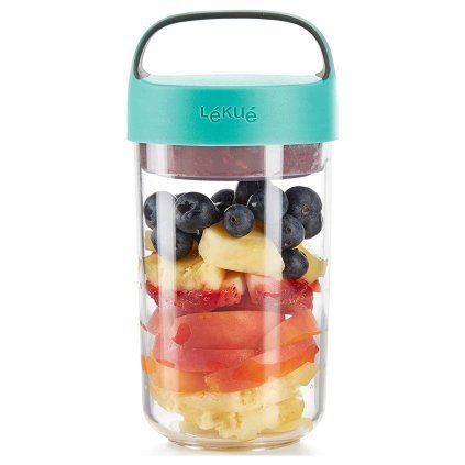 Lonček za kosilo JAR TO GO, 600 ml, turkizna, Lékué